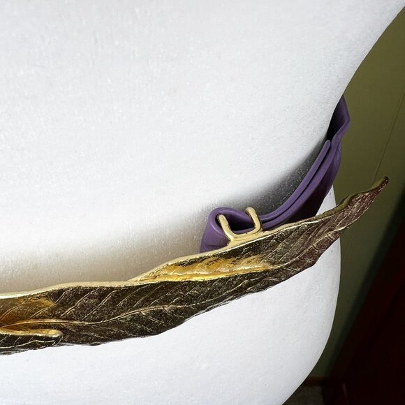 1982 Vintage Belt, © Mini Di N, Purple Leather & Gold Leaf, Gay Boyer New York main image 6